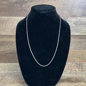 Sterling Silver - Italy  2mm Rope Chain 24" Necklace - 7.5g